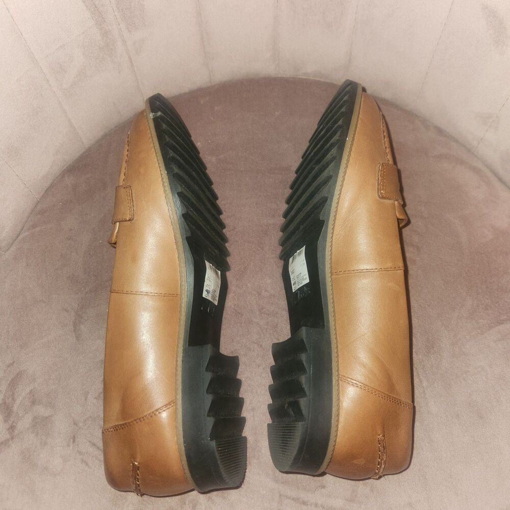 Clarks Collection Leather Loafers Westlynn Bay Tan Womens 10 - Picture 4 of 7